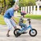 Blue Dual Brakes Kids Bicycle with Carbon Steel Frame and Training Wheels Perfect for All Terrains